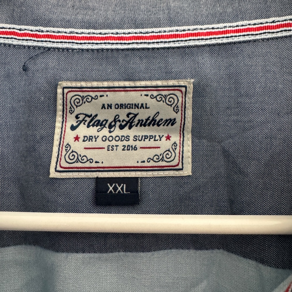 Flag and Anthem Button Down Shirt - Picture 2 of 3